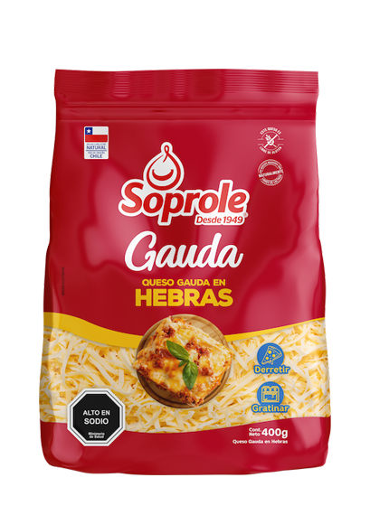 Queso Gauda Hebras 400g